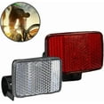 thumbnail image 4 of HUGFEGWE Front Rear Bike Bicycle Reflector Set Red White Mounting Bracket Warning Film Night Shelf Reflector W/Seat Post Mounting CJB91-84094, 4 of 8
