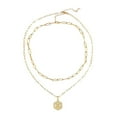thumbnail image 1 of SIfdSeng 1Ensemble 26 Collier Hexagone Initial pour Femmes Colliers pour Femmes A Z 26 Alphabet Initial Colliers Dorés pour Femmes Filles, 1 of 4