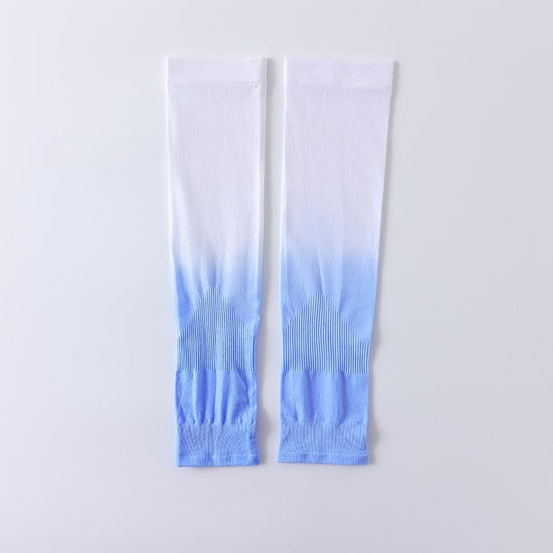Mangas de protección solar con mangas de hielo, mangas de seda de hielo anti-ultravioleta de verano para mujer, mangas de brazo para hombres y mujeres, mangas de color degradado