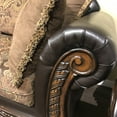 thumbnail image 4 of San Marino Traditional Wood Frame Pillow Back Sofa, Fabric Upholstery, Chocolate, 4 of 6