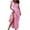 Pink, variant on LYEAA Ruffle Dress Women Plus Size V Neck Sleeveless Flowy Elegant Long Dresses Solid Casual Dressy Loose Zipper Dresses Modest Vacation Dresses Beige 2XL