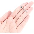 thumbnail image 4 of Glaciersei Nipple Ring Internally Threaded Nipple Barbell 14G Nipple Piercing Jewelry G23 Titanium, 4 of 5