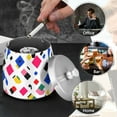 thumbnail image 4 of Yayeee Ashtray with Lid for Cigarette Smokeless Stainless Steel Home Ash Holder, Cartoon Graphic, 4 of 7