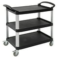 thumbnail image 7 of HUBERT® Black Plastic 3-Shelf Utility Cart - 38 1/2" L x 20 7/8" W x 36 5/8" H, 7 of 7