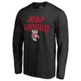 thumbnail image 2 of Men's Black Wisconsin Badgers Hometown Collection Jump Around Long Sleeve T-Shirt, 2 of 3