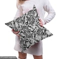 thumbnail image 4 of Ambesonne Floral Fabric by the Yard Upholstery, Lilies Pattern, 3 Yards, Black and White, 4 of 4
