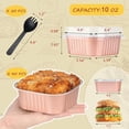 thumbnail image 3 of 10oz Mini Cake Tins With Lids 40 Pack, Aluminum Foil Small Baking Pans Disposable Large Brownie Baking Cups,4”x4” Small Bread Muffin Containers Holders For Party-Champagne, 3 of 7
