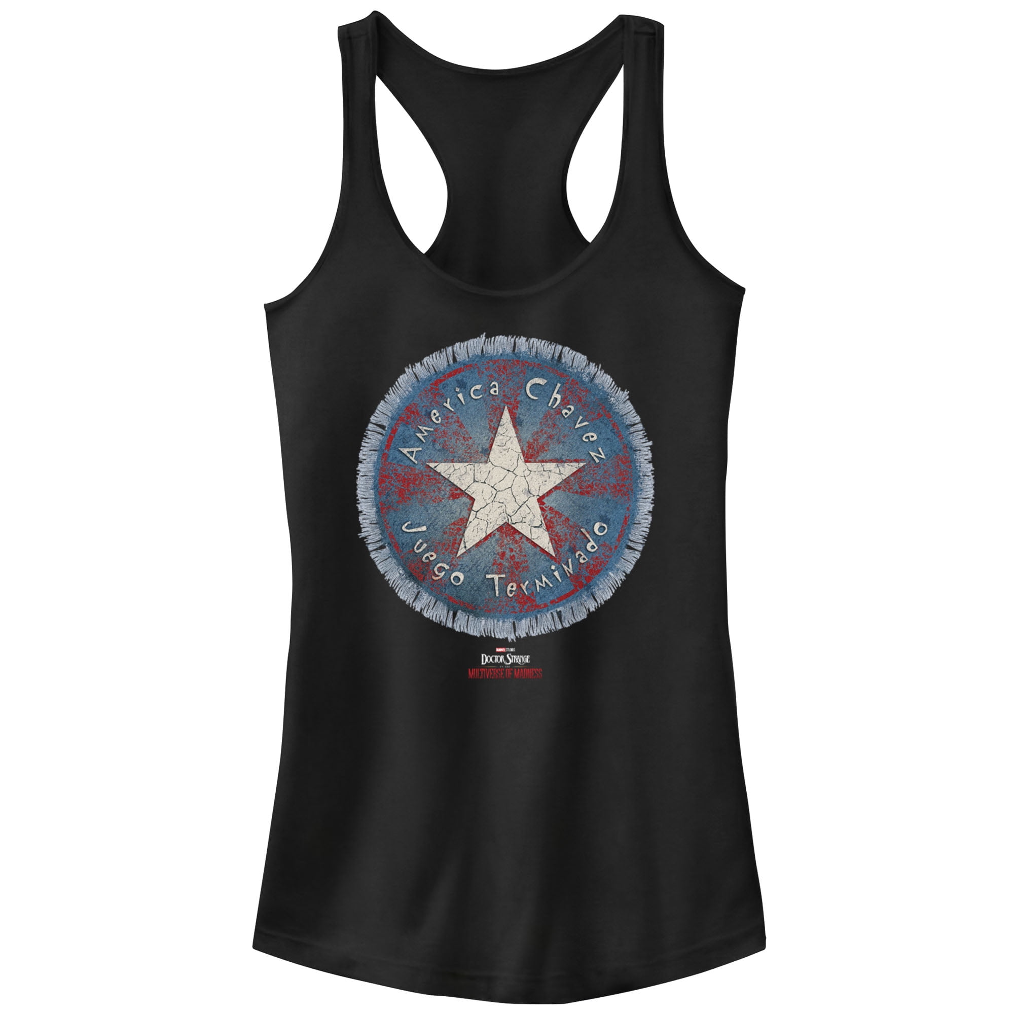 Junior s Marvel Doctor Strange in the Multiverse of Madness Chavez Star Racerback Tank Top Black 2X Large