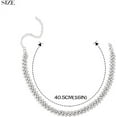 thumbnail image 3 of Rhinestone Choker Necklace Silver Diamond Row Necklaces Sparkly Crystal Necklace Chain Jewerly Fashion Minimalist Party Prom Accessories for Women, 3 of 6