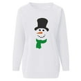 Fall Sweatshirts for Women 2022 Christmas Snowman Print Top Long Sleeve Round Neck Sweatshirt