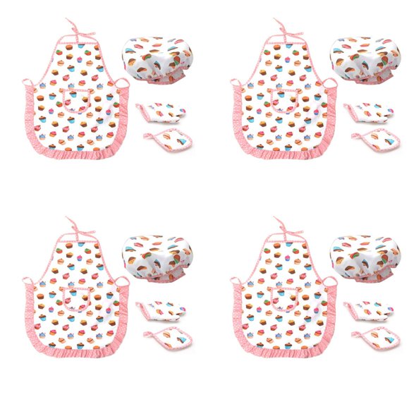 El Juego de Cocina Y Horneado para Niños de 16 Piezas Incluye Un Delantal para Niñas Pequeñas, Gorro de Chef