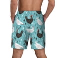 thumbnail image 4 of Balery Lovely Roosters Mens Swim Trunks Swim Shorts for Men Quick Dry Inseam Beach Shorts with Compression Liner Pocket-Large, 4 of 9
