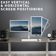 thumbnail image 4 of VIVO Support de Bureau pour Double Moniteur, Support Robuste Entièrement Ajustable, Convient à 2 Écrans LCD LED jusqu'à 30 Pouces, Blanc, Support-V002W, 4 of 4