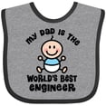 thumbnail image 3 of Inktastic Worlds Best Engineer Dad Boys Baby Bib, 3 of 4