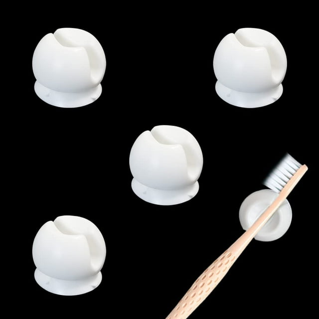 Paquete de 5 soportes para cepillos de dientes con ventosa, soporte para cepillos de dientes multifunción montado en la pared para dormitorio, baño y ducha