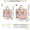 thumbnail image 2 of FORMRS Womens Corduroy Tote Bag Crossbody Shoulder Handbag with Pocket, Pink Candy House, 2 of 7