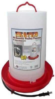 100W Heated Plastic Poultry Fountain Helps Keep Water from Freezing 3 Gallon 