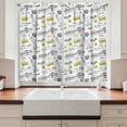 thumbnail image 2 of Ambesonne USA Kitchen Curtains, Liberty Manhattan, 55"x39", Yellow Grey White, 2 of 3