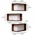 thumbnail image 2 of 3pcs Corner Floating Shelves, Floating Shelf Unit, Wall Mounted Storage, Two-Tier Corner Shelves, Modern Home Organization, Space Saving Display, Easy Installation, 2 of 9