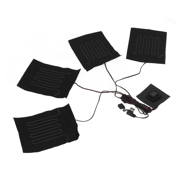 Calentador De Tela Eléctrico Impermeable, Fibra Compuesta De 3 Engranajes Con Cuatro Piezas, Almohadilla Calefactora De Ropa Alimentada Por USB Para Invierno