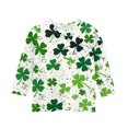 thumbnail image 5 of Posijego T-Shirt Filles Garçons Fête de la Saint-Patrick Manches 3/4 Col Rond Graphique Tee Ample Décontracté, 5 of 5
