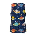 thumbnail image 5 of Gaeub Planets and Stars Men's Athletic Tank Top, Workout Sleeveless Shirts, Running Tank Tops for Gym, Running, Training - Large, 5 of 9