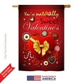 thumbnail image 2 of Breeze Decor 01003 Valentines Candy Love 2-Sided Vertical Impression House Flag - 28 x 40 in., 2 of 4
