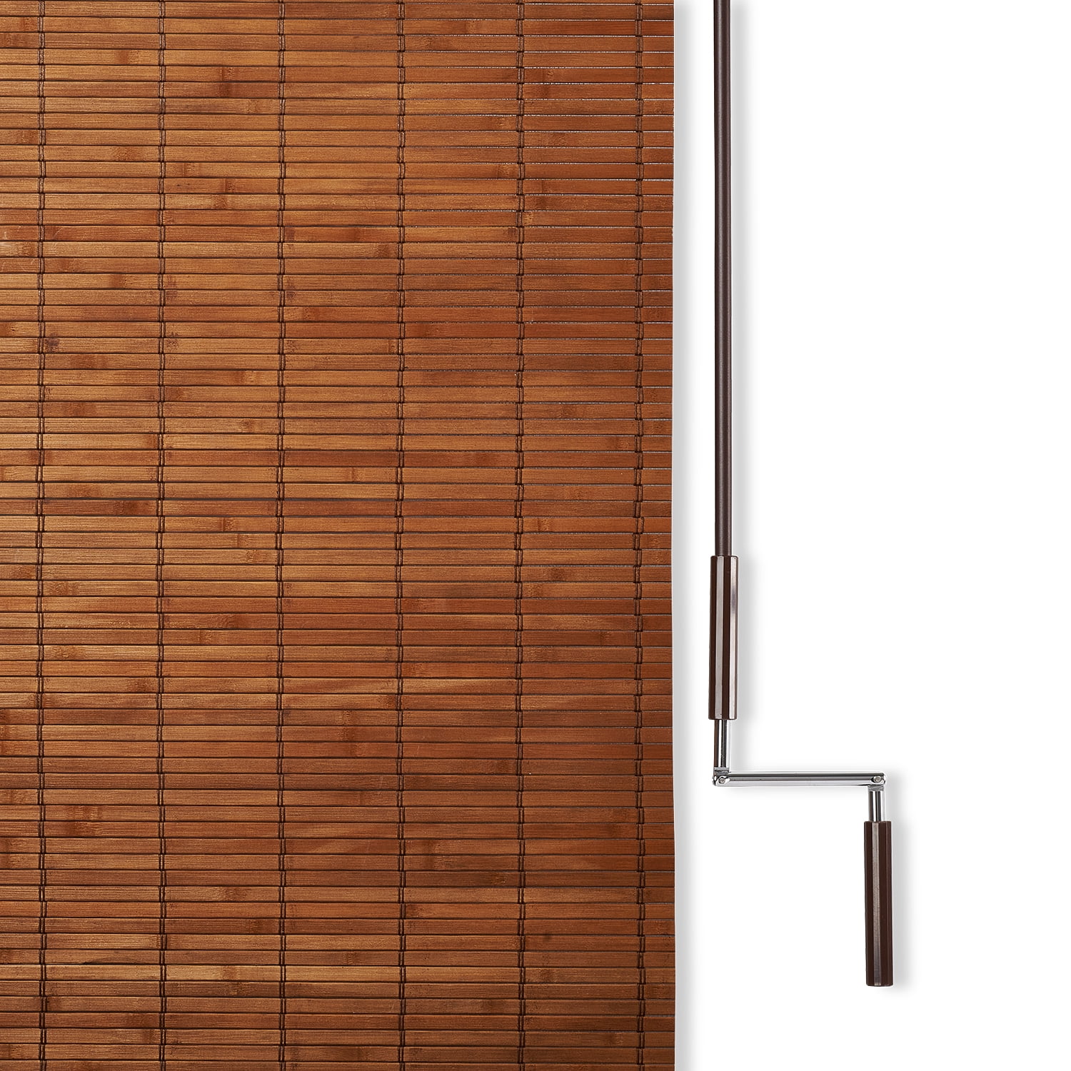Coolaroo Bamboo Outdoor Roller Shade, 6' x 6'; Teak