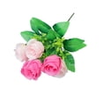 thumbnail image 2 of Ramo de Rosas Artificiales Seis Cabezas | Flores de granada simuladas realistas | Azul, Rosa, Beige, Rojo, Verde | Disposición decorativa de plástico de 14,17x5in | Resistente al desvanecimiento, 2 of 6