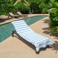 thumbnail image 4 of Arkwright Las Rayas Chaise Lounge Cover - 100% Cotton Terry Pool Towel - 30 x 85 in. - (2 Pack) Blue, 4 of 7