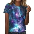 thumbnail image 1 of WEAIXIMIUNG T-Shirt Étoile Mode Décontractée à Manches Courtes d'Été pour Femmes de Noël, 1 of 6