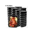 thumbnail image 1 of 5/10/20 Sets Of 750ml Chinese Take-out Boxes For Meal Prep, Lunch Boxes And Outdoor Use - Durable Plastic Storage Containers For Kitchen And School Su, 1 of 5