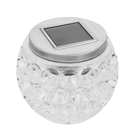 

Solar Glass Jar Light with Built-in 600mAh Battery White Light IP65 Waterproof Solar Ball Light for Garden Courtyard Balcony