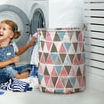 thumbnail image 4 of Stylish Patterned Linen Laundry Hamper Large Open Top Breathable Fabric For Home Durable And Easy Design, 4 of 5