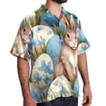 thumbnail image 2 of Easter Men's Short Sleeve Hawaiian Shirt, Poplin Casual Printed Button Down, Summer Beach Unisex Shirts, 2 of 6
