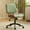 Model2-Black Base-Green, variant on Ktaxon Armless Office Chair, Curved Wood Accent Desk Chair with Swivel Seat, PU Task Chair for Study, Makeup Vanity Black