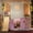 Natural + Pink + Linen + MDF + Pine + Plywood + Full, variant on Twin Size House Loft Bed with Sills and Tents, Solid Wood Loft Bed with Ladders and Slide, Chic Design with Lights, No Box Spring Needed, Natural+Blue