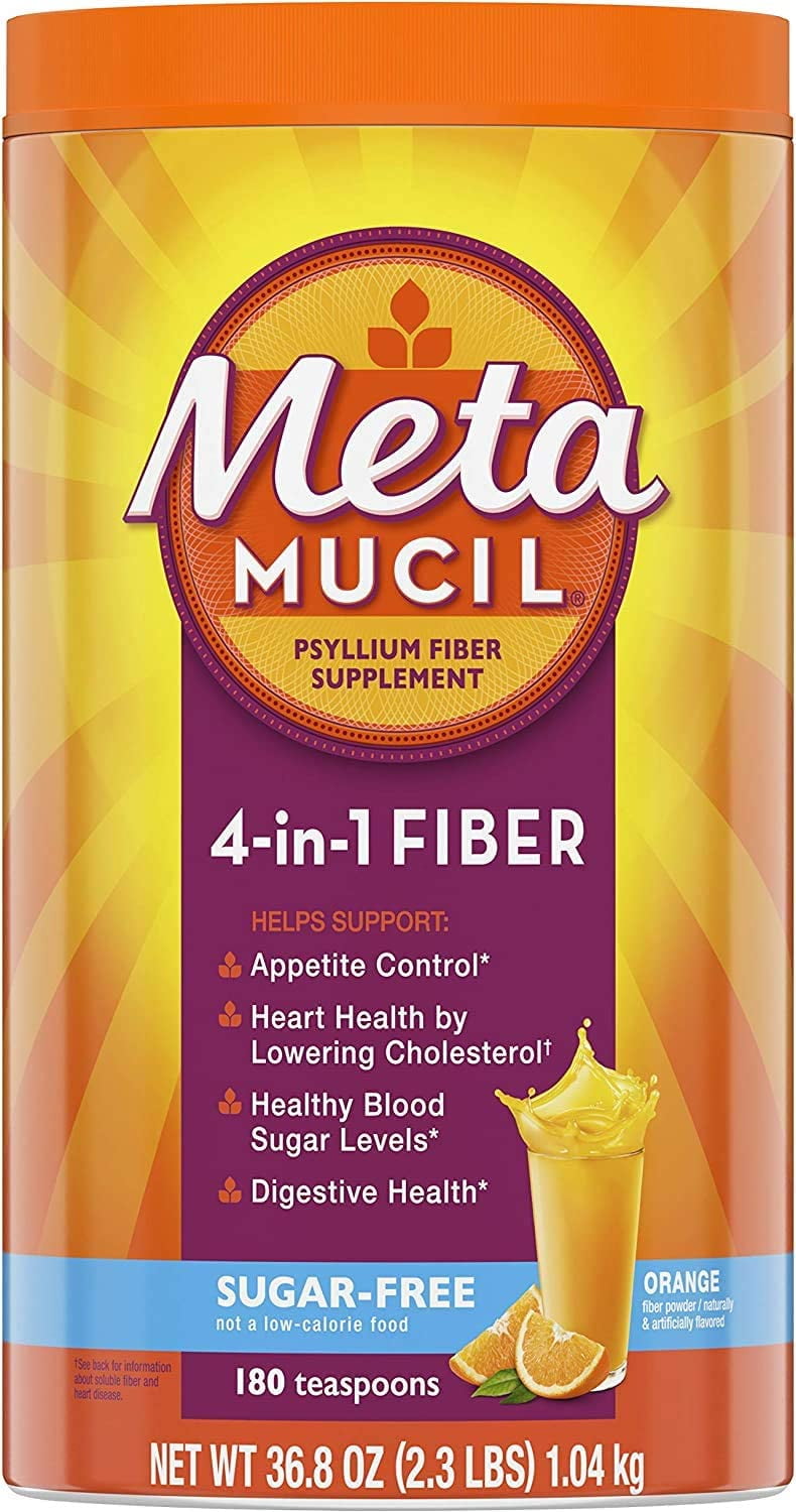Metamucil, Psyllium Husk Powder Fiber Supplement, Plant Based, Sugar