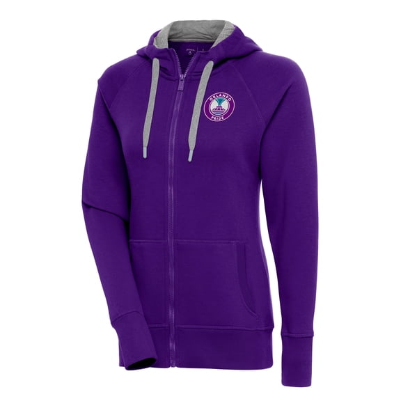 Women's Antigua Purple Orlando Pride Victory Full-Zip Hoodie