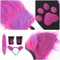 thumbnail image 4 of 1 Set Ears de animales peludos Guantes de peluche de animales de cabeza de animales., 4 of 8