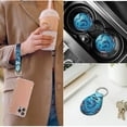 thumbnail image 5 of Yuyamidu 14 PCS Dolphin Car Seat Covers Blue Ocean Steering Wheel Cover Heart Seatbelt Strap Pad Armrest Cover Pad Headrest Covers Keychain Cup Coasters or SUV Truck, 5 of 7