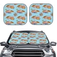 thumbnail image 2 of Goofa Turtles And Corals Pattern 2 Piece Car Windshield Sun Shade Foldable | Front Windshield Shade for Sun, Heat and UV Rays | Sunshade for Car Front Window-, 2 of 7