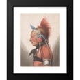 thumbnail image 2 of Pavel Petrovich Svinin 19x24 Black Modern Framed Museum Art Print Titled - An Osage Warrior (1811-Ca. 1813), 2 of 5