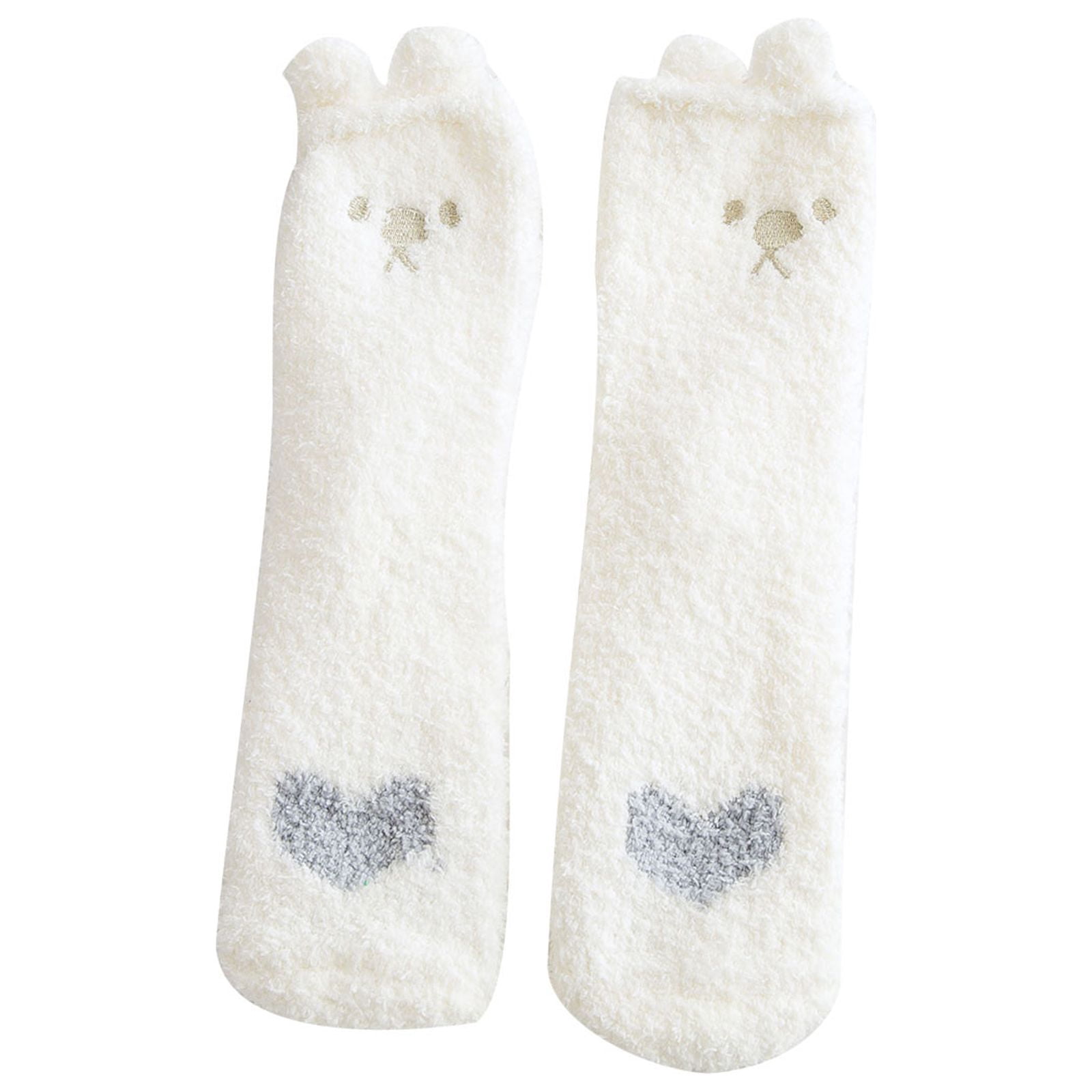 Cute Walk by Babyhug Fabric Socks With Heart Design & Cat Applique - Lavender main image 1