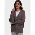 thumbnail image 5 of Cardigan Sweaters for Women Oversized Chunky Knit Long Cardigan Open Front Button Cardigans Trendy Fall, 5 of 6