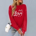 thumbnail image 5 of Valentine's Day Gifts for Women Heart Design Sweatshirt Cozy Pullover Watermelon Red M, 5 of 6