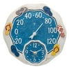 Taylor 12-inch Sandals Thermometer with Clock