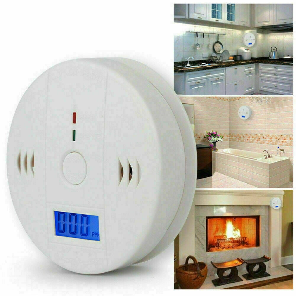 16 Pack LCD Display CO Carbon Monoxide Gas Detector Device Home Safety Alarm Detector