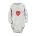 thumbnail image 1 of iDzn Fruit Raspberry Image Print Cute Rompers, Newborn Baby Unisex Bodysuits, Infant Jumpsuits, Toddler 0-12 Months Kids Long Sleeves Oufits, 1 of 4