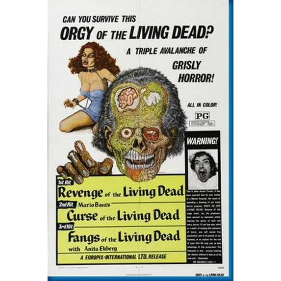 Orgy Of The Living Dead Movie Poster Reprint 27inx40in for any room 27x40 Square Adults Poster Time